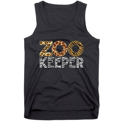 Zookeeper African Animals Zebra Wild Print Savanna Costume Tank Top