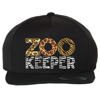 Zookeeper African Animals Zebra Wild Print Savanna Costume Wool Snapback Cap