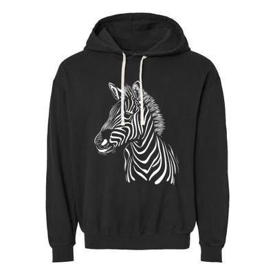 Zebra African Animal Zoo Keeper Zebra Lover Gift Garment-Dyed Fleece Hoodie