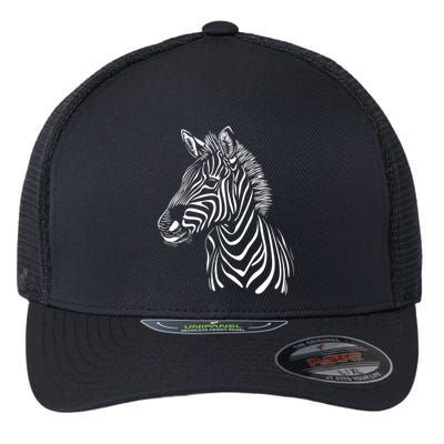Zebra African Animal Zoo Keeper Zebra Lover Gift Flexfit Unipanel Trucker Cap