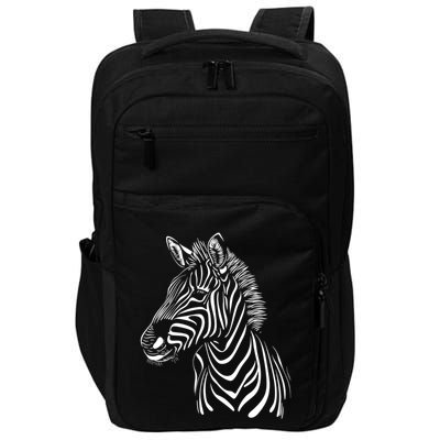 Zebra African Animal Zoo Keeper Zebra Lover Gift Impact Tech Backpack