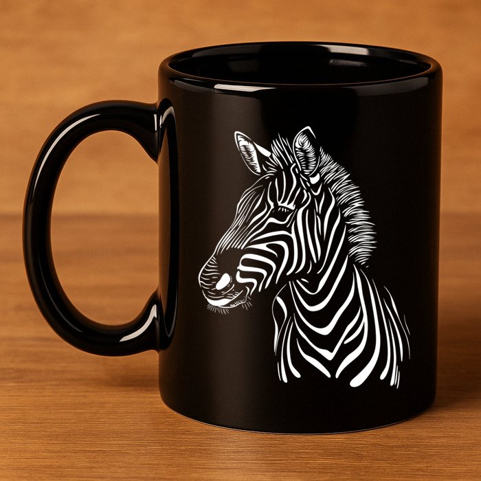 Zebra African Animal Zoo Keeper Zebra Lover Gift 11oz C Handle Ceramic Mug