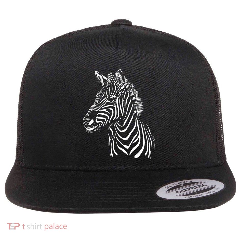 Zebra African Animal Zoo Keeper Zebra Lover Gift Flatbill Hat