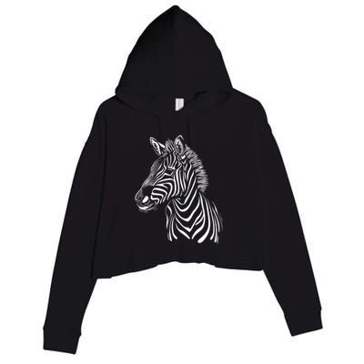 Zebra African Animal Zoo Keeper Zebra Lover Gift Crop Fleece Hoodie