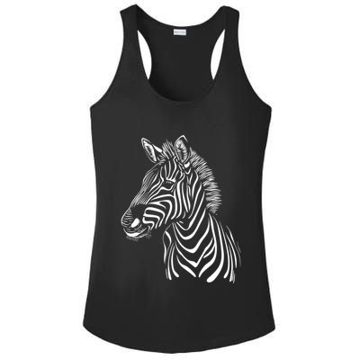 Zebra African Animal Zoo Keeper Zebra Lover Gift Ladies PosiCharge Competitor Racerback Tank
