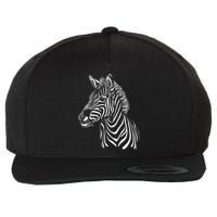 Zebra African Animal Zoo Keeper Zebra Lover Gift Wool Snapback Cap