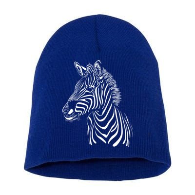 Zebra African Animal Zoo Keeper Zebra Lover Gift Short Acrylic Beanie
