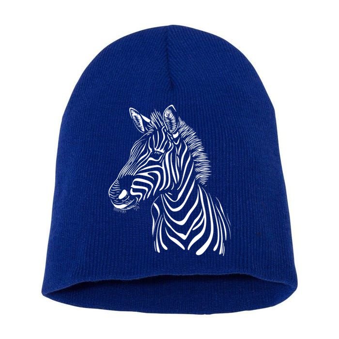 Zebra African Animal Zoo Keeper Zebra Lover Gift Short Acrylic Beanie