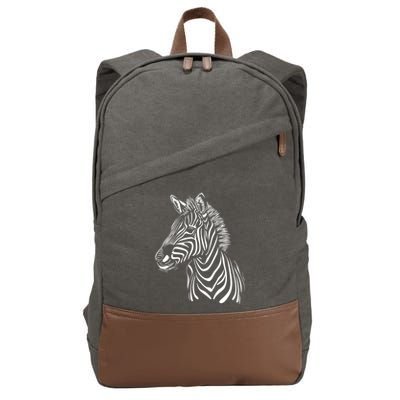 Zebra African Animal Zoo Keeper Zebra Lover Gift Cotton Canvas Backpack
