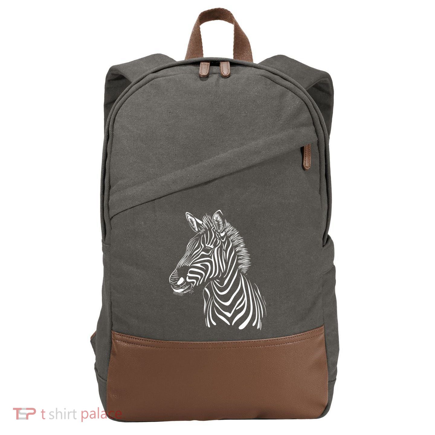 Zebra African Animal Zoo Keeper Zebra Lover Gift Cotton Canvas Backpack