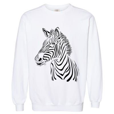Zebra African Animal Zoo Keeper Zebra Lover Gift Garment-Dyed Sweatshirt