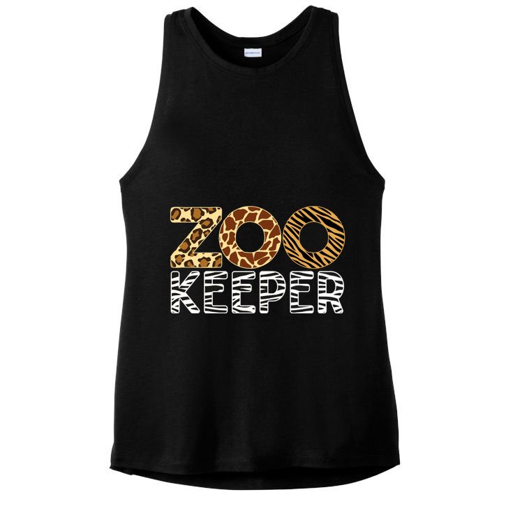 Zookeeper African Animals Zebra Wild Print Savanna Costume Gift Ladies PosiCharge Tri-Blend Wicking Tank