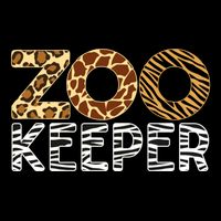Zookeeper African Animals Zebra Wild Print Savanna Costume Gift Flat Bill Trucker Hat