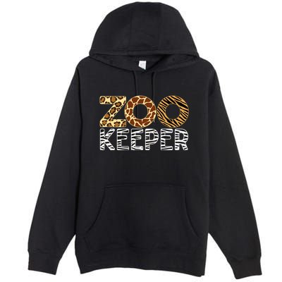 Zookeeper African Animals Zebra Wild Print Savanna Costume Gift Premium Pullover Hoodie