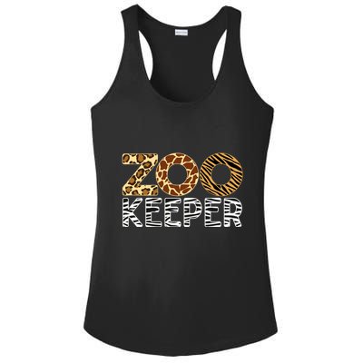 Zookeeper African Animals Zebra Wild Print Savanna Costume Gift Ladies PosiCharge Competitor Racerback Tank