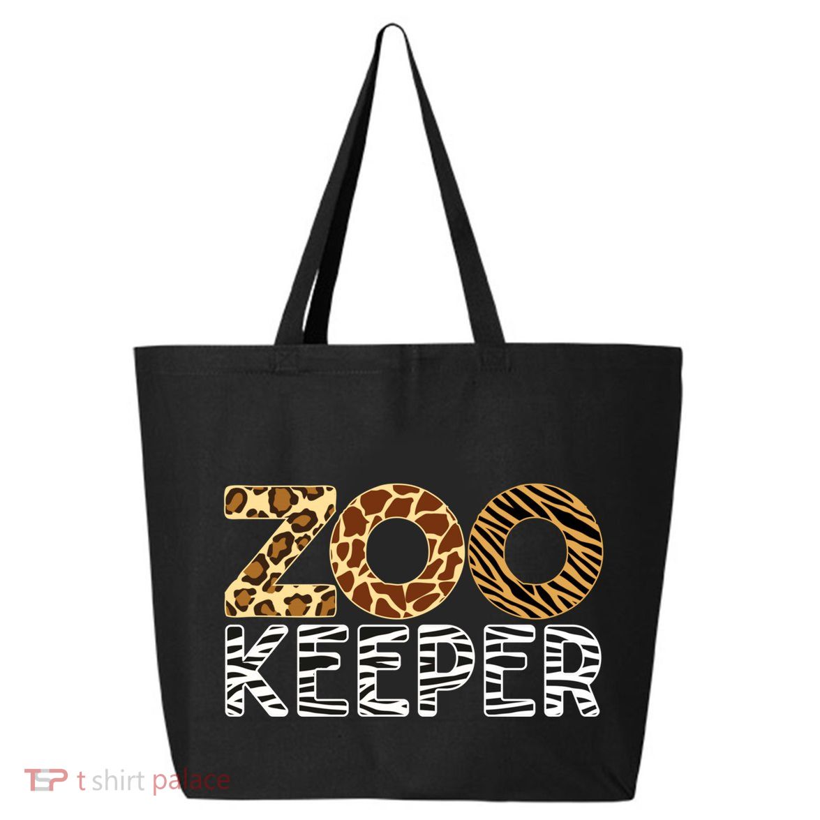 Zookeeper African Animals Zebra Wild Print Savanna Costume Gift 25L Jumbo Tote