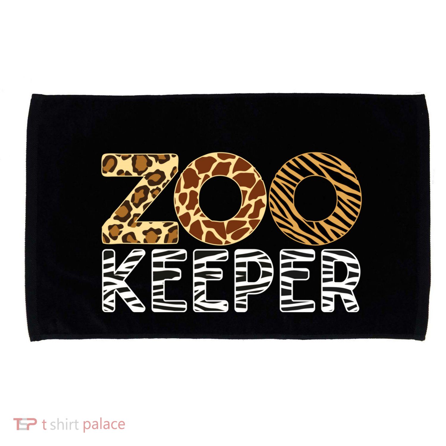 Zookeeper African Animals Zebra Wild Print Savanna Costume Gift Microfiber Hand Towel