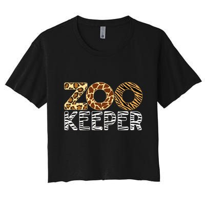 Zookeeper African Animals Zebra Wild Print Savanna Costume Gift Crop Top