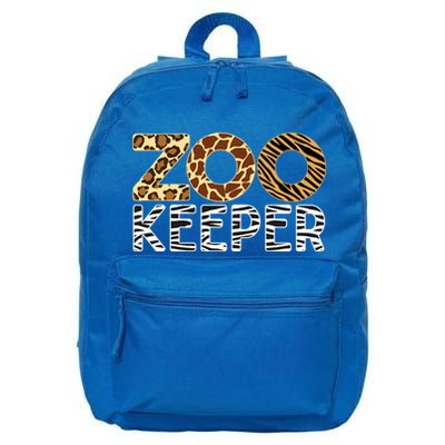 Zookeeper African Animals Zebra Wild Print Savanna Costume Gift 16 in Basic Backpack