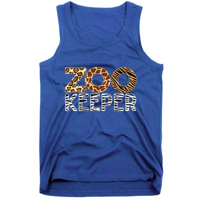 Zookeeper African Animals Zebra Wild Print Savanna Costume Gift Tank Top