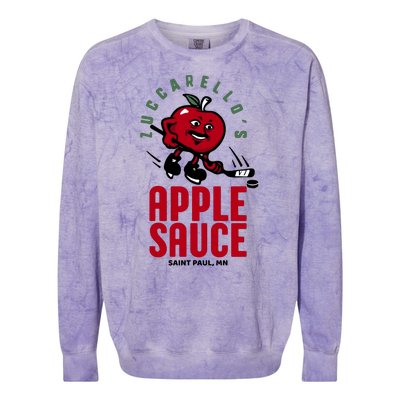 Zuccarello's Applesauce Assist Record Hockey Tribute Colorblast Crewneck Sweatshirt