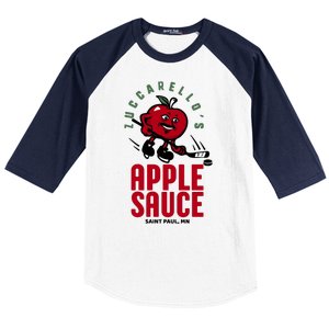 Zuccarello's Applesauce Assist Record Hockey Tribute Baseball Sleeve Shirt