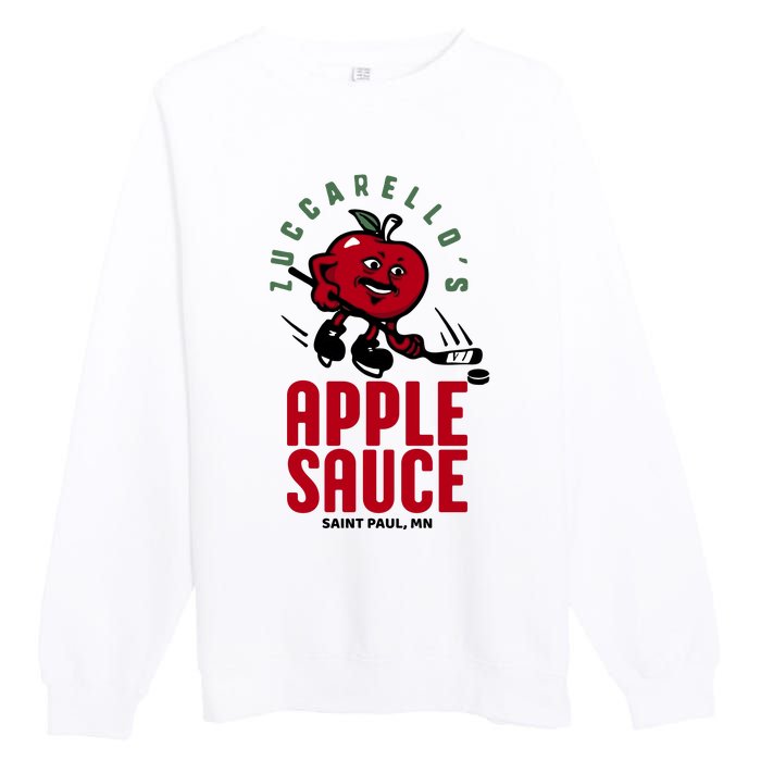 Zuccarello's Applesauce Assist Record Hockey Tribute Premium Crewneck Sweatshirt