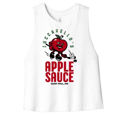 Zuccarello's Applesauce Assist Record Hockey Tribute Women's Racerback Cropped Tank