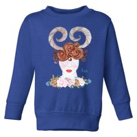 Zodiac Aries Astrology The Ram Fire Cute Gift Toddler Sweatshirt