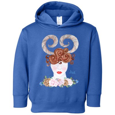 Zodiac Aries Astrology The Ram Fire Cute Gift Toddler Hoodie