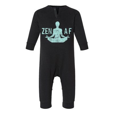 Zen Af Cute Yoga Clothes Funny Gifts For Women Infant Fleece One Piece