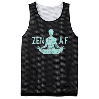 Zen Af Cute Yoga Clothes Funny Gifts For Women Mesh Reversible Basketball Jersey Tank