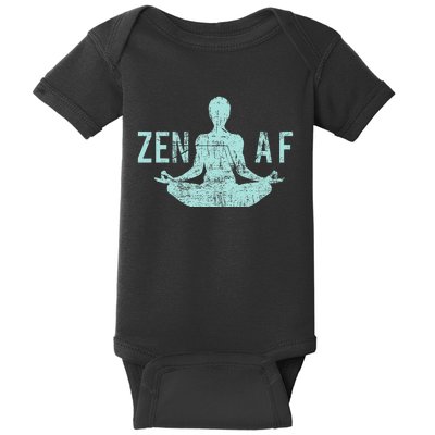 Zen Af Cute Yoga Clothes Funny Gifts For Women Baby Bodysuit