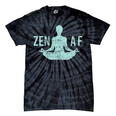 Zen Af Cute Yoga Clothes Funny Gifts For Women Tie-Dye T-Shirt