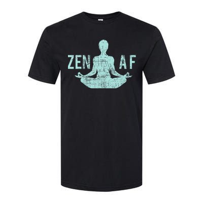 Zen Af Cute Yoga Clothes Funny Gifts For Women Softstyle CVC T-Shirt