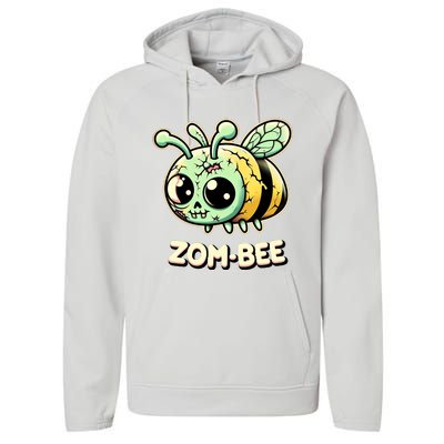 Zombee Adorably Creepy Zombie Bee Cartoon Halloween Performance Fleece Hoodie