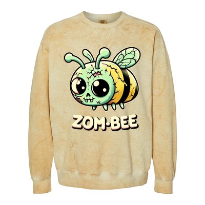 Zombee Adorably Creepy Zombie Bee Cartoon Halloween Colorblast Crewneck Sweatshirt