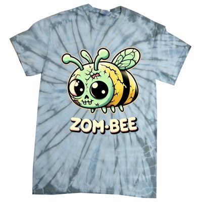 Zombee Adorably Creepy Zombie Bee Cartoon Halloween Tie-Dye T-Shirt