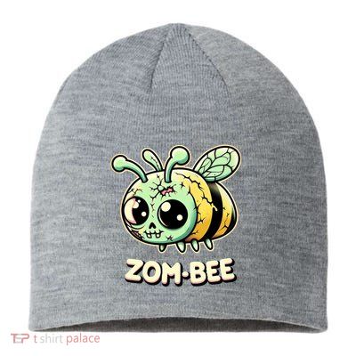 Zombee Adorably Creepy Zombie Bee Cartoon Halloween Sustainable Beanie