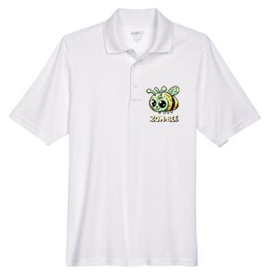 Zombee Adorably Creepy Zombie Bee Cartoon Halloween Men's Origin Performance Pique Polo