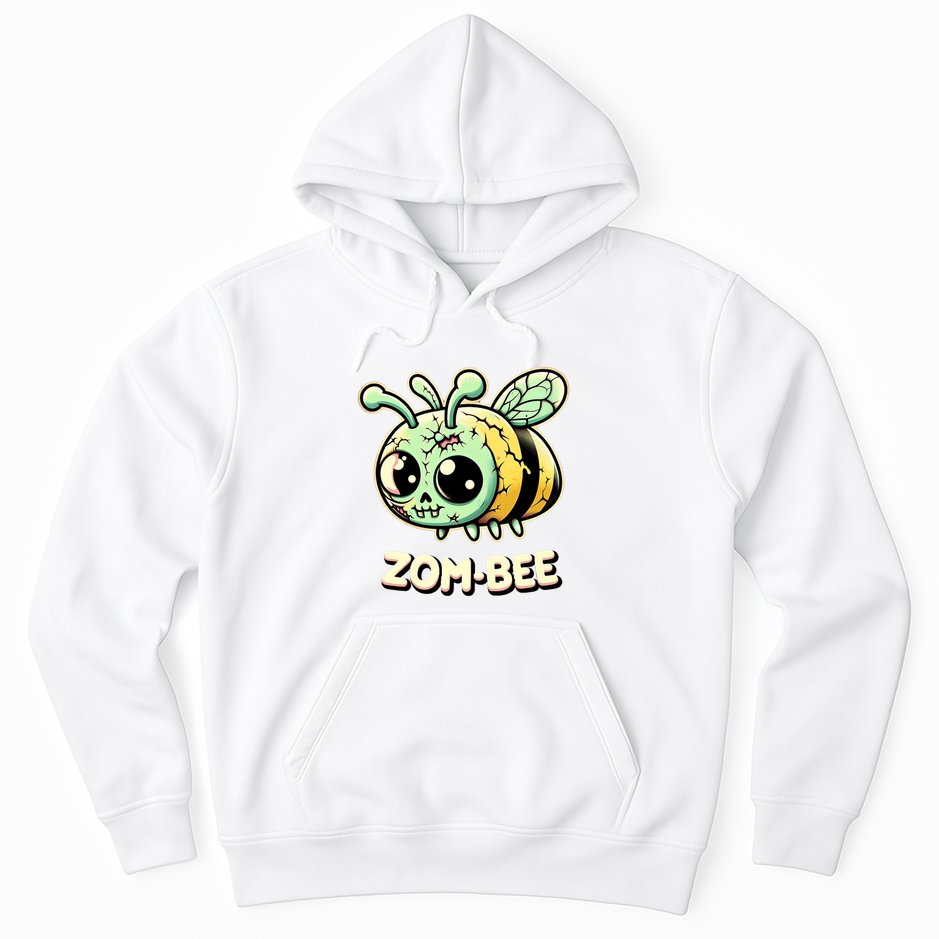 Zombee Adorably Creepy Zombie Bee Cartoon Halloween Hoodie