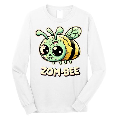 Zombee Adorably Creepy Zombie Bee Cartoon Halloween Long Sleeve Shirt