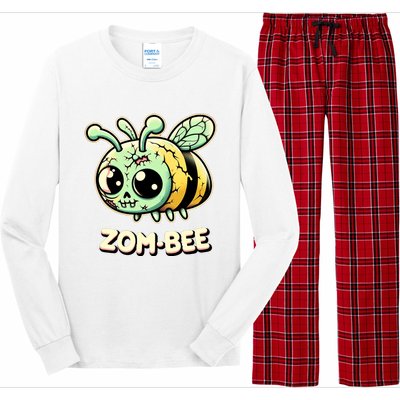 Zombee Adorably Creepy Zombie Bee Cartoon Halloween Long Sleeve Pajama Set