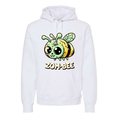 Zombee Adorably Creepy Zombie Bee Cartoon Halloween Premium Hoodie