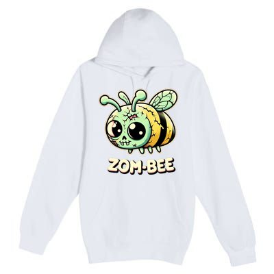 Zombee Adorably Creepy Zombie Bee Cartoon Halloween Premium Pullover Hoodie