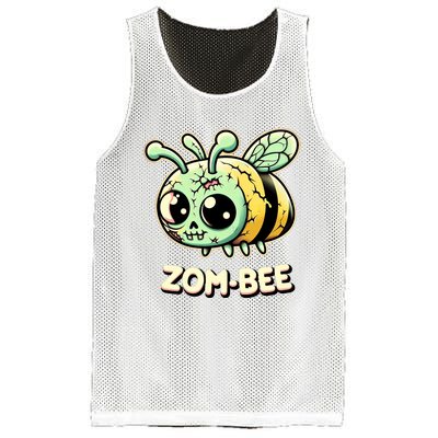 Zombee Adorably Creepy Zombie Bee Cartoon Halloween Mesh Reversible Basketball Jersey Tank