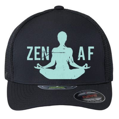 Zen AF Cute Yoga Clothes Funny Gifts For Women Flexfit Unipanel Trucker Cap