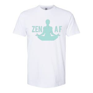 Zen AF Cute Yoga Clothes Funny Gifts For Women Softstyle CVC T-Shirt