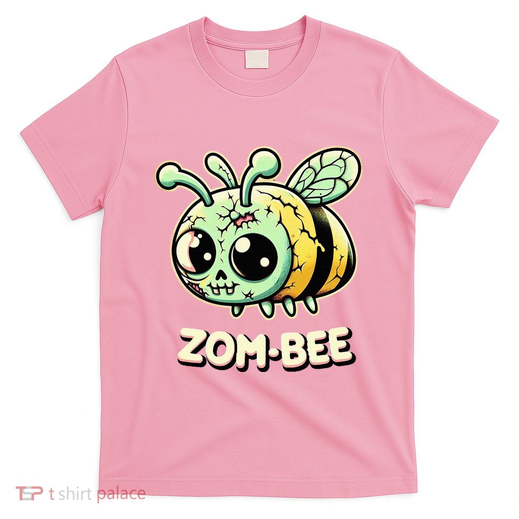 Zombee Adorably Creepy Zombie Bee Cartoon Halloween T-Shirt