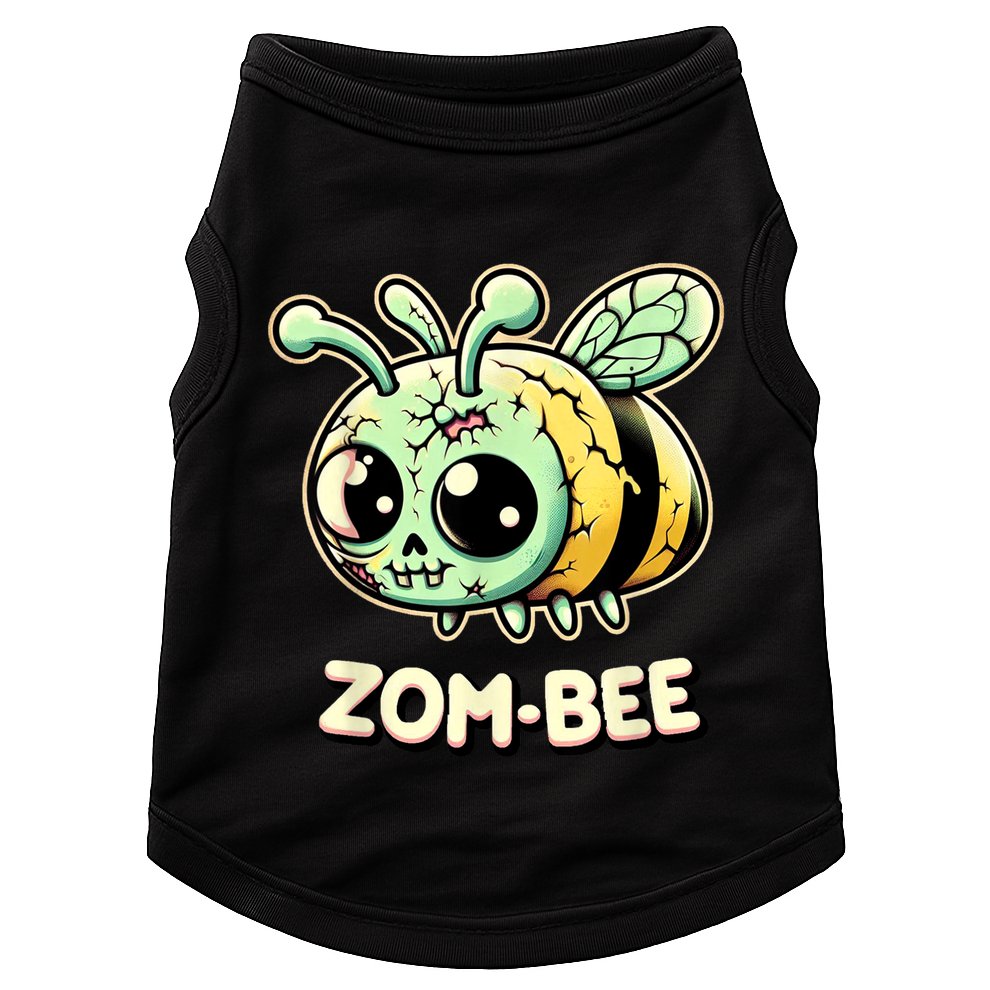 Zombee Adorably Creepy Zombie Bee Cartoon Halloween Doggie Tank